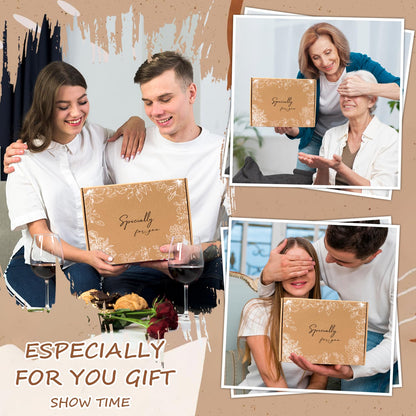 Mothers Day Gifts for Mom, Get Well Soon Self Care Package Box for Women, Birthday Gift Thinking of You Inspirational Sympathy Basket Sending Hug Feel Better Box for Wife Friend Sister (Ivory)