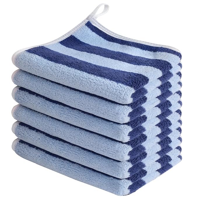 SINLAND Microfiber Facial Cloths Fast Drying Washcloth 12inch x 12inch