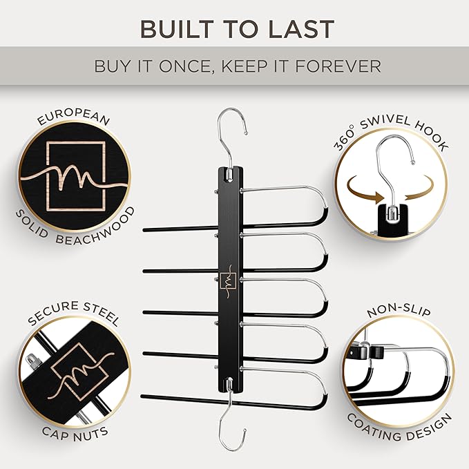 MORALVE Pants Hangers Space Saving