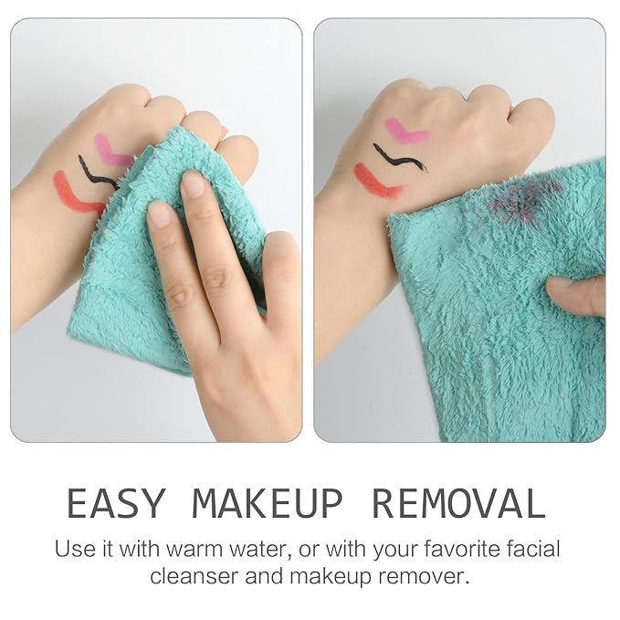 SINLAND Absorbent Coral Velvet Washcloth Ultra Soft Microfiber Face Towels 12 x