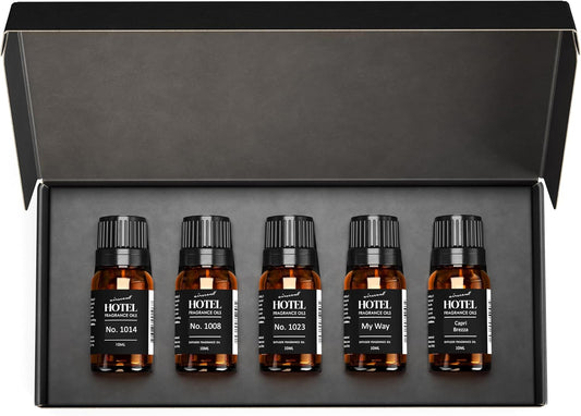 AirScent Hotel Diffuser Oil Gift Set - Buyers’ Best Picks - 10 mL, 0.34 fl oz Hotel Fragrance Oil Gift Set - Inspired by The Baccarat NYC, My Way and Capri Brezza and Other Hotel Scents