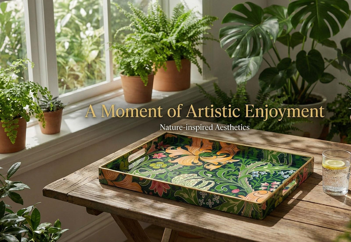 Zosenley Decorative Tray, Marbling Plastic Tray with Handles, Rectangular Vanity Tray and Serving Tray for Bathroom, Kitchen, Ottoman and Coffee Table, 15.6" x 10.2" (Green Morris, 15.7 x 11.8 Inch)
