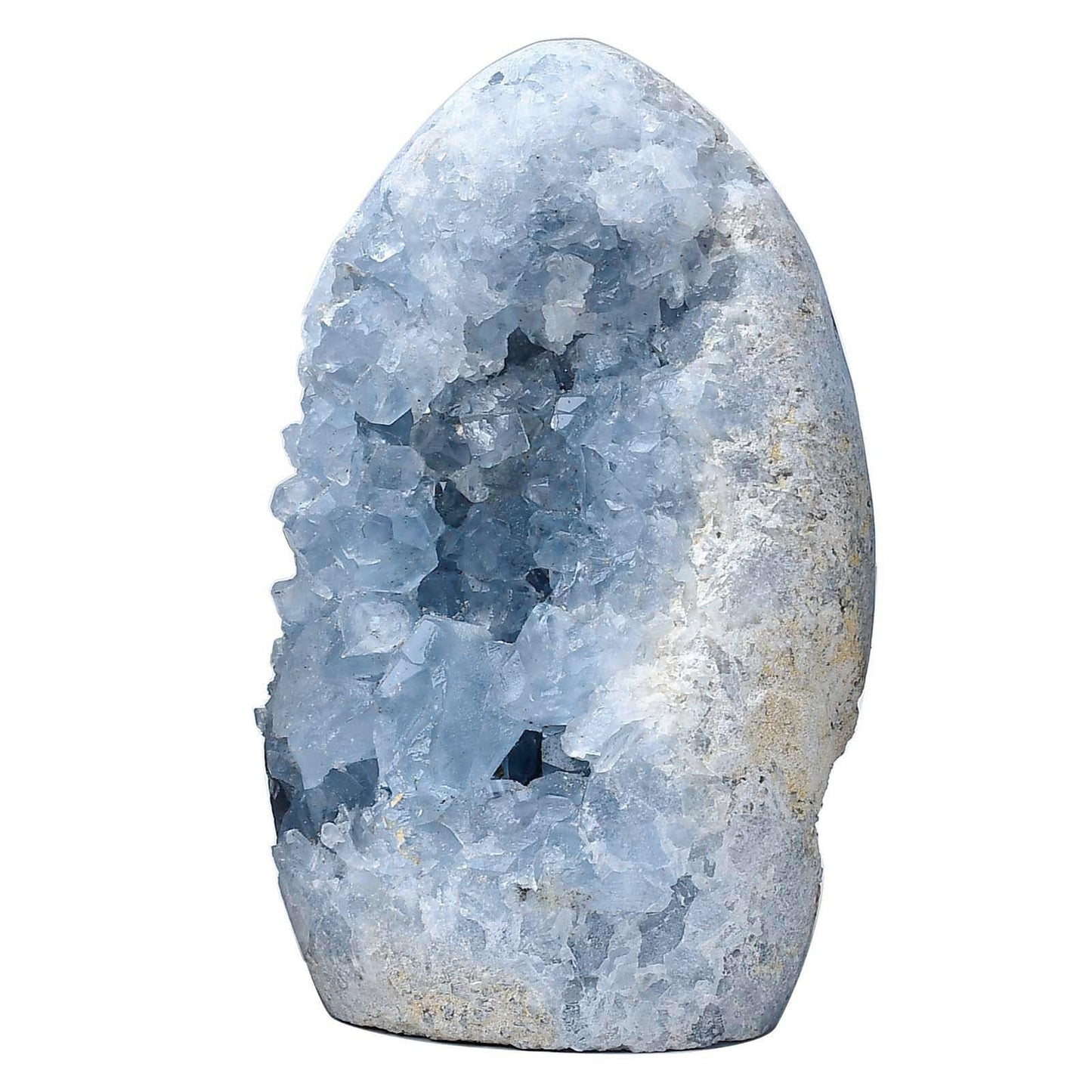 FZBHRO Large Blue Celestite Cluster Geode Healing Crystal Stone Collection Mineral Specimen Home Office Decor Meditation Gifts 1.7-2.2 Pound