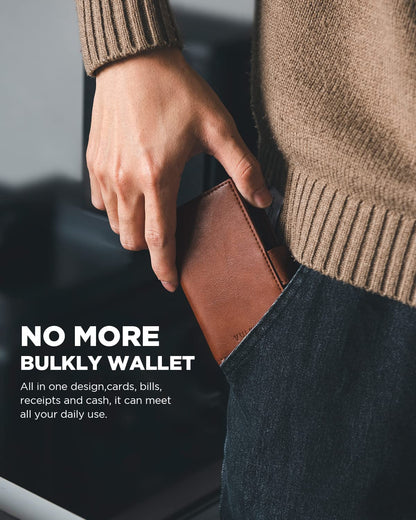 VULKIT Card Holder Wallet with Airtag Holder Pop Up Wallet RFID Blocking Metal Card Case, Magnetic Closure with Banknote Compartment