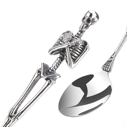 ONEKOO Dinner Spoon, Premium Stainless Steel Dinner Spoons, Handmade, Dishwasher Safe (Silver), Use for Home, Kitchen or Restaurant, or Halloween Decorations