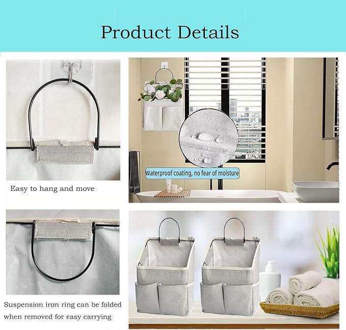 2 Pack Wall Hanging Storage Bag, Wall Hanging Organizer
