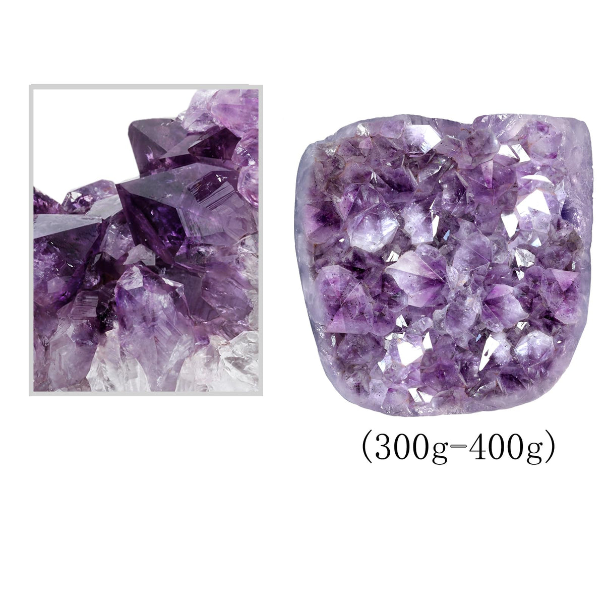 Sportmusies Natural Amethyst Cluster Specimen Home Desk Decoration, Irregular-Shaped Raw Geode Crystal for Meditation Healing, 2.36-4.72 inches