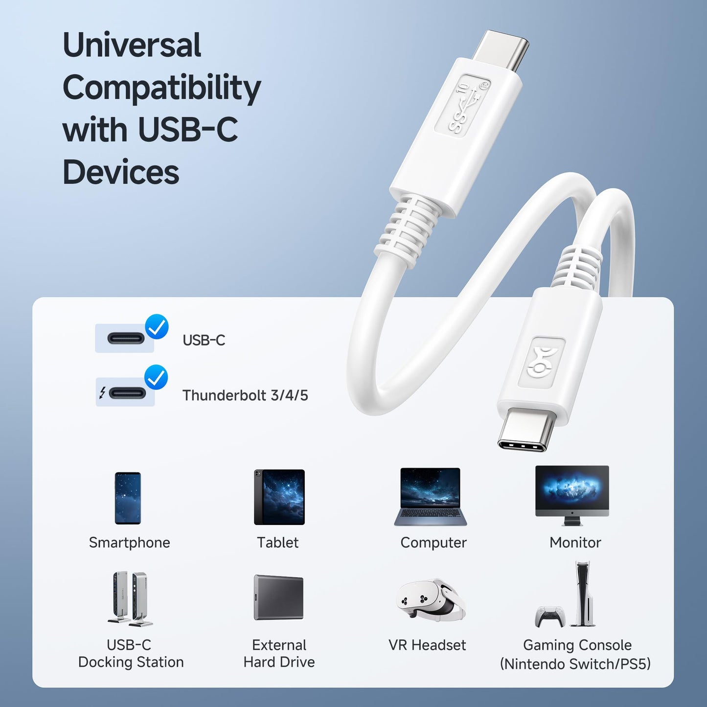 Cable Matters [USB-IF Certified] 10 Gbps Gen 2 USB C Cable - 3.3ft / 1m, Supports Up to [4K@60Hz Video, 100W Charging, 10Gbps Data Transfer], Black