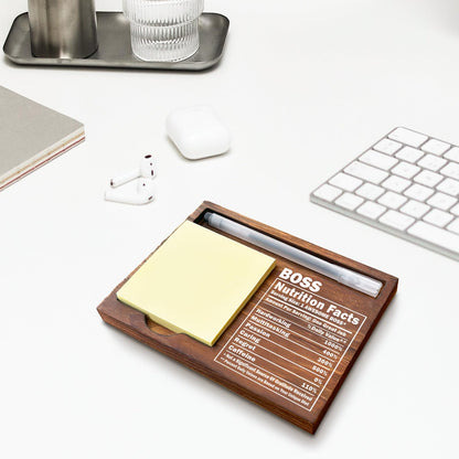 wainvniaw Boss Appreciation Gifts, Boss Sticky Note Holder, Boss Office Decor, Boss Desk Organization, Boss Desk Self-Stick Note Pad Holders WPP40