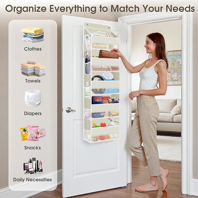 1 Pack Over The Door Organizer, Hanging Storage Organizer