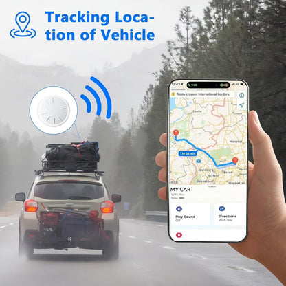 GPS Tracker for Vehicles,Real Time GPS Tracker for Car Work with Apple Find My(iOS Only),No Monthly Fee Hidden Mini Tracker Device for Vehicles (Black,2PCS)