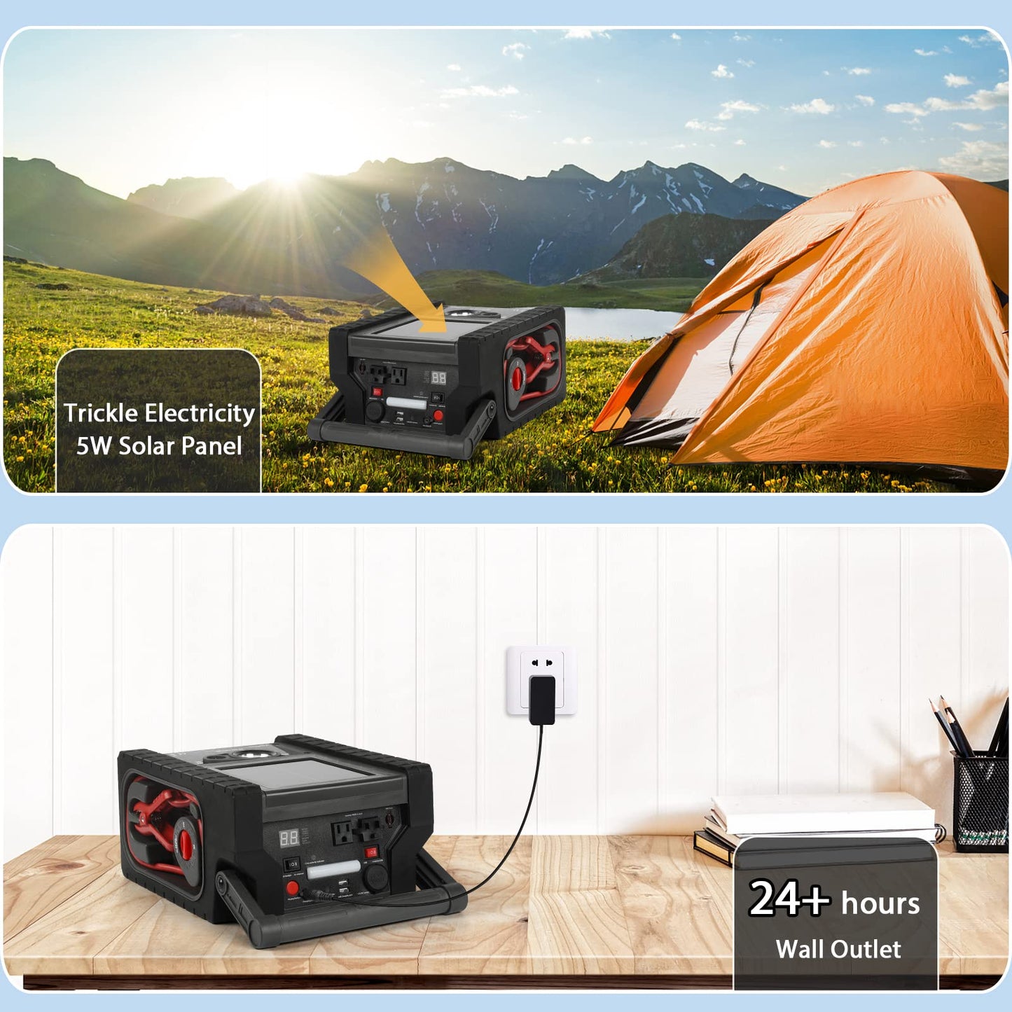 2000A Peak Car Battery Jump Starter with Air Compressor Tire Inflator, All in One Heavy Duty 12V Battery Jumper Box Car Start Booster Up to 10L Gas/8L Diesel Engines with 400W AC Inverter, LED Light