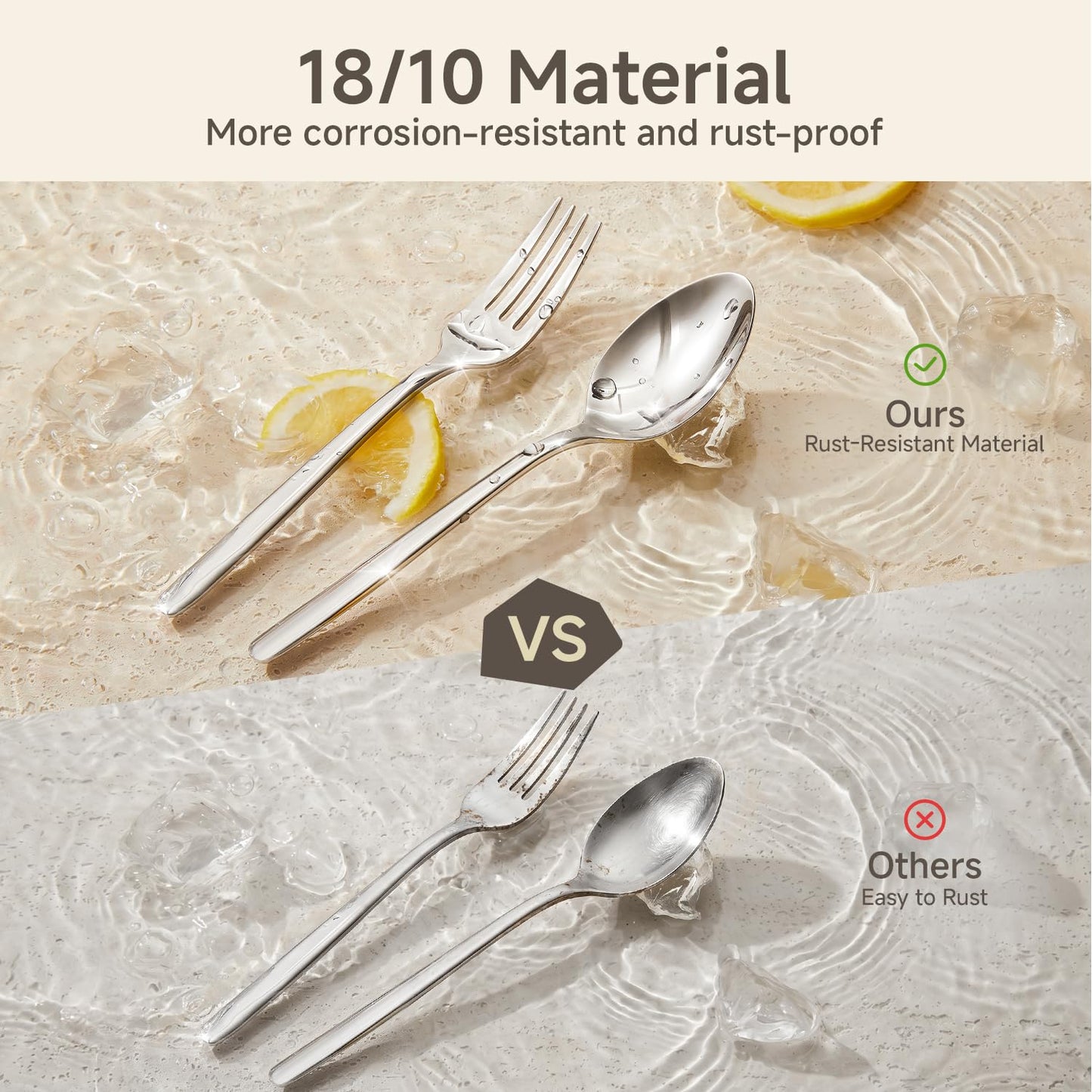 KINGSTONE 6.9-Inch Teaspoons, 24-Piece 18/10 Stainless Steel Tea Spoons, Mirror Finish Small Dessert Spoons, Dishwasher Safe for Home and Restaurant