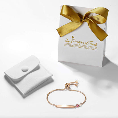 TMT Personalised Birthstone Bracelets Gift for Birthday Friendship Mum Auntie Sister 18th 21th 30th 40th 50th 60th 16th 13th Her Women Girl Best Friend