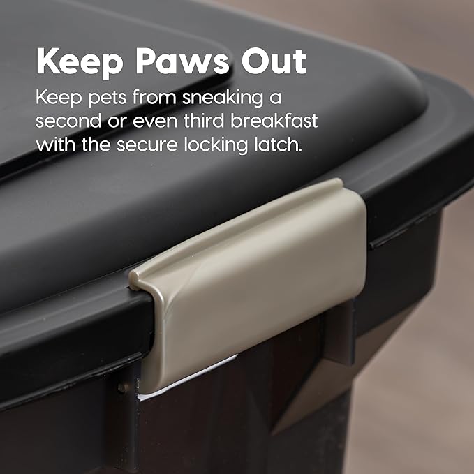 IRIS USA Dog Food Storage Container, Airtight Lid, Versatile Pet Food Bin