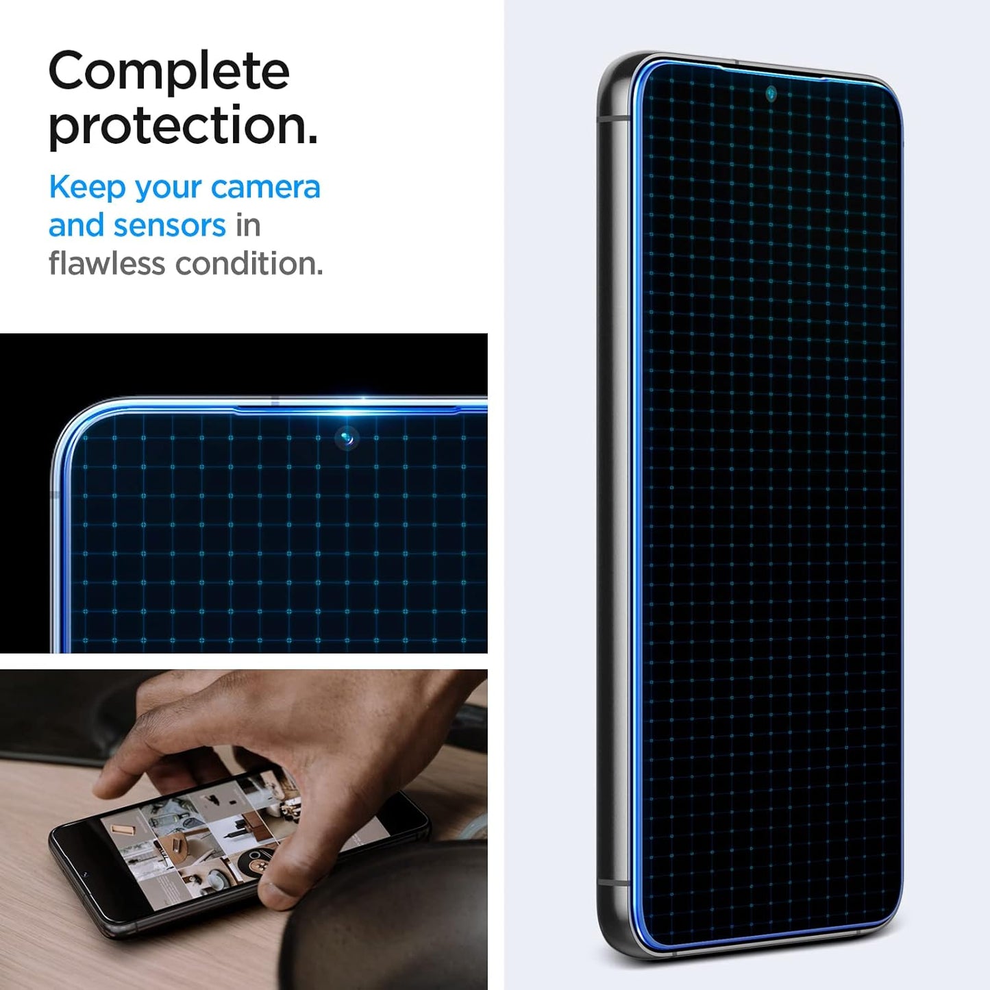 Spigen Tempered Glass Screen Protector [Glas.tR EZ Fit] designed for Galaxy S23 Plus (2023) [Case Friendly] - 2 Pack