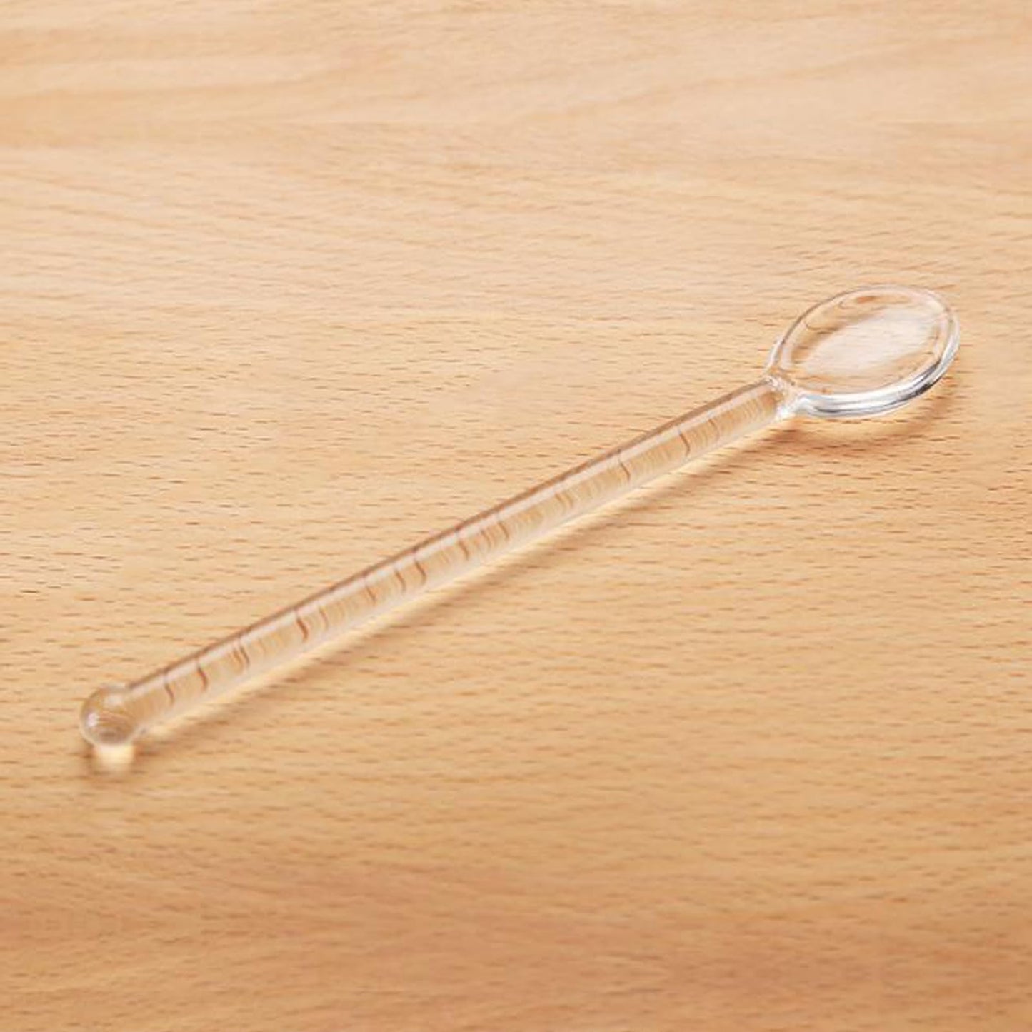 6 Pcs Clear Glass Spoons,Glass Stirring Teaspoons Coffee Spoon Rod Mixing Spoon Tea Stirrers for Home or Party,13mm/5.1inch