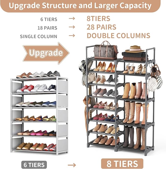 ROJASOP Shoe Rack, Shoe Storage Organizer