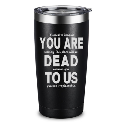 ARIABLE Farewell Gifts for Coworkers - Coworker Leaving Gift for Women & Men - Going Away Goodbye Coworker New Job, Good Luck Gifts for Coworkers, Friends, Boss, 20oz Engraved Tumbler, Black