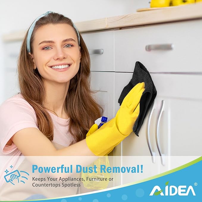 AIDEA Microfiber Cleaning Cloth 100PK, Soft Microfiber Towels