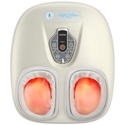 RENPHO Foot Massager Machine with Heat [2026 Upgraded], Shiatsu Foot Massager for Plantar Fasciitis, Foot Massager Machine for Women, Wireless Control, True Full Foot Massager, Up to Size 14, BK