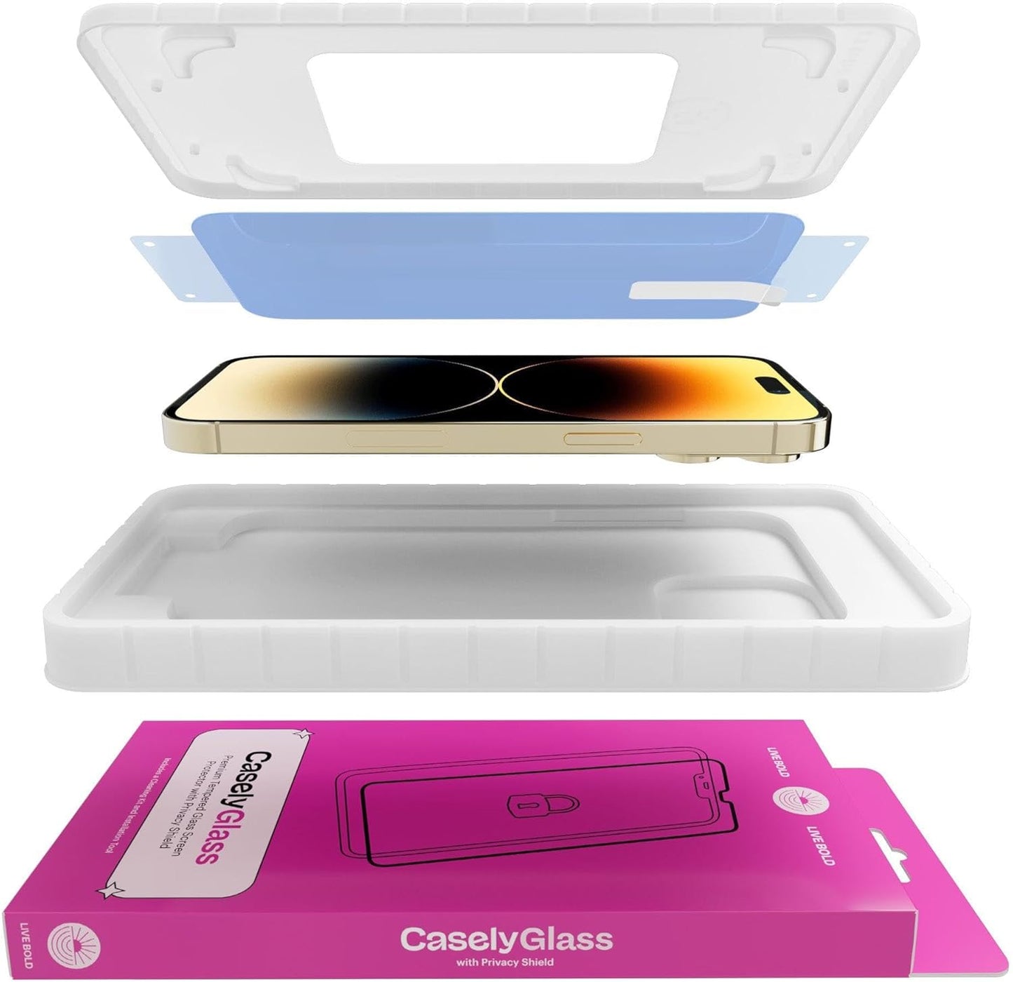 Casely iPhone 17, iPhone 17 Pro, iPhone 16 Pro Screen Protector | Premium Tempered Glass Screen Protector