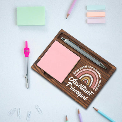 Assistant Principal Gifts, Thank You Appreciation Gifts for Assistant Principal Week Graduation Birthday Christmas School Office Desk Self-Stick Note Pad Holders SBB1