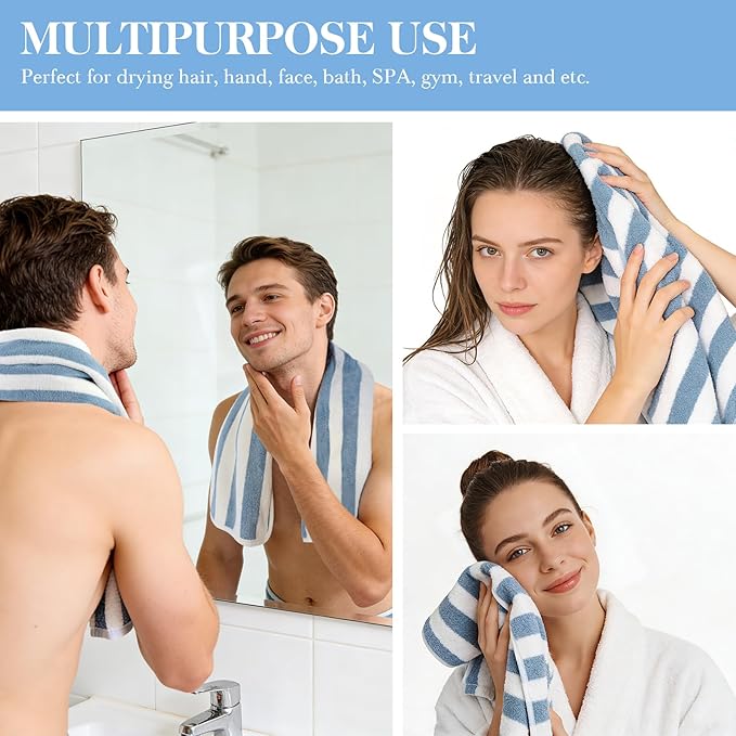 KinHwa Microfiber Hand Towels for Bathroom Soft and Absorbent Face Towels Grey