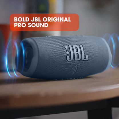 JBL Charge 5 Portable Bluetooth Speaker with Deep Bass, IP67 Waterproof and Dustproof, 20 Hours of Playtime, Built-In Powerbank, Blue
