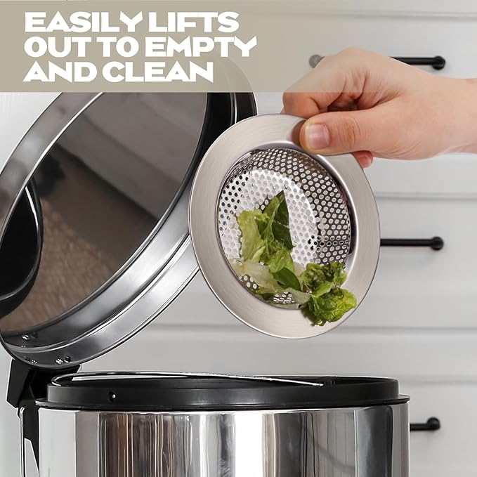 Retisee 2 Pcs Sink Strainer Stainless Steel Kitchen Sink Drain Strainer Basket