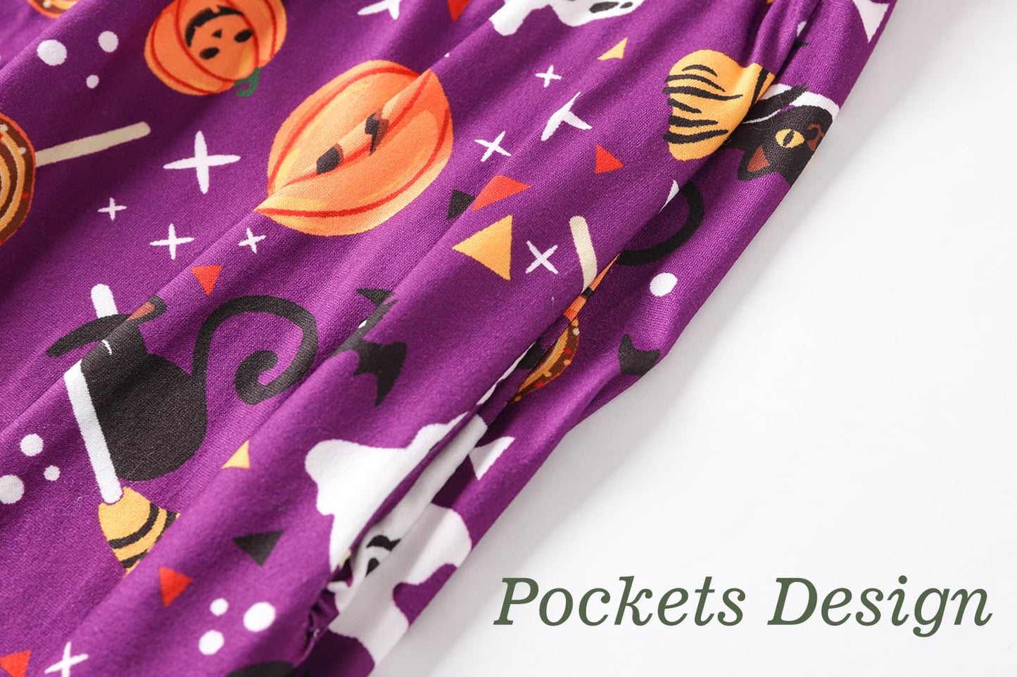 Vopmocld Girls Pajama Sets - 3pcs Button Down Short Sleeve Long Pants With Shorts Sleepwear Cute Patterns Nighty For Teens, Halloween, 12