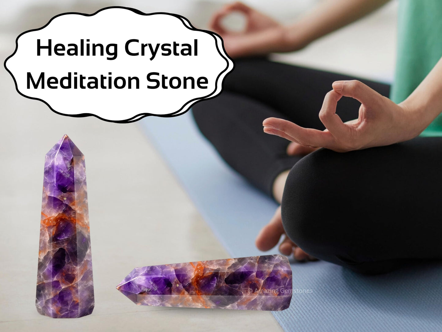 Amazing Gemstone Amethyst Chevron Crystal Towers ~ Natural Healing Crystal Point Obelisk for Reiki Healing and Crystal Grid (2" to 3" Inch)