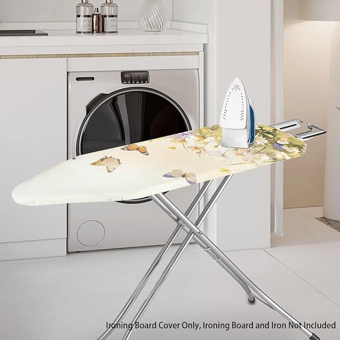 Ironing Board Cover with Elastic Edge Butterfly Standard Size Portable Iron Pad