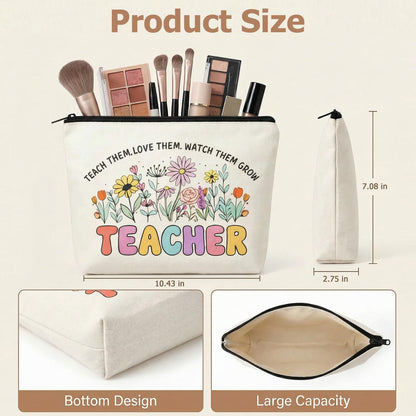 FINELOVE Teacher Appreciation Gifts for Women: 9 Pcs Teacher Gift Set with Large Functional Canvas Tote Bag & 16oz Glass Cup Thank You Gifts for Teacher Retirement, Back to School, Birthday, Christmas