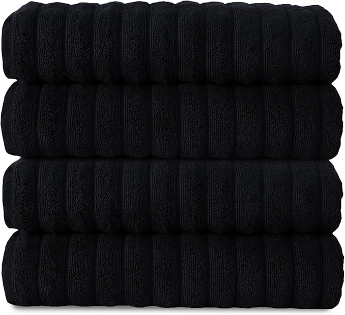 Classic Turkish Towels CTT Premium 4 Pack Bath Towels Set, Made