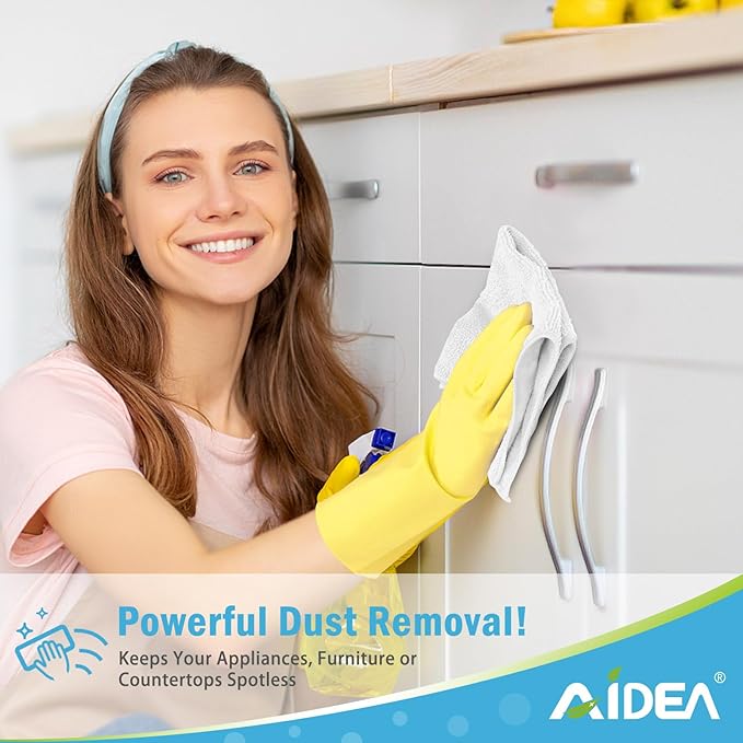 AIDEA Microfiber Cleaning Cloth 100PK, Soft Microfiber Towels