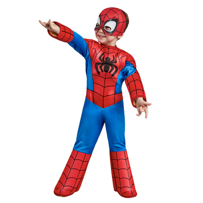 Rubies Official Marvel Spidey and His Amazing Friends Spider-Man Deluxe Toddler Costume, Kids Fancy Dress, World Book Day Halloween Halloween