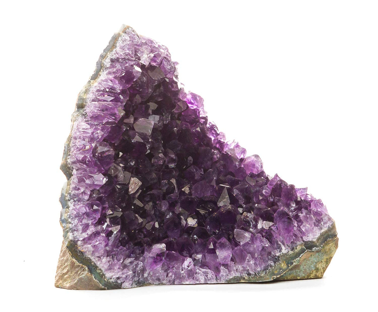 DesertUSA Uruguayan Amethyst Crystal Clusters Cut Base from Basalt Plus, Bonus Mineral Included (1 to 1.5 lbs, Deep Purple Amethyst)