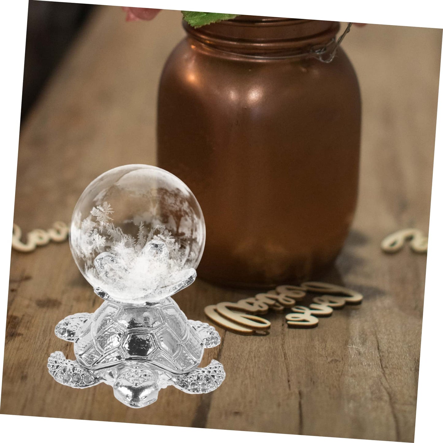 GOOHOCHY Metal Tortoise Crystal Ball Stand Display Base Decorative Shelf Stand for Collectibles Crystal Sphere Holder