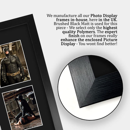 HWC Trading Christian Bale & Tom Hardy The Dark Knight Batman & Bane 16 x 12 inch (A3) Printed Gifts Signed Autograph Picture for Movie Memorabilia Fans - 16" x 12" Framed