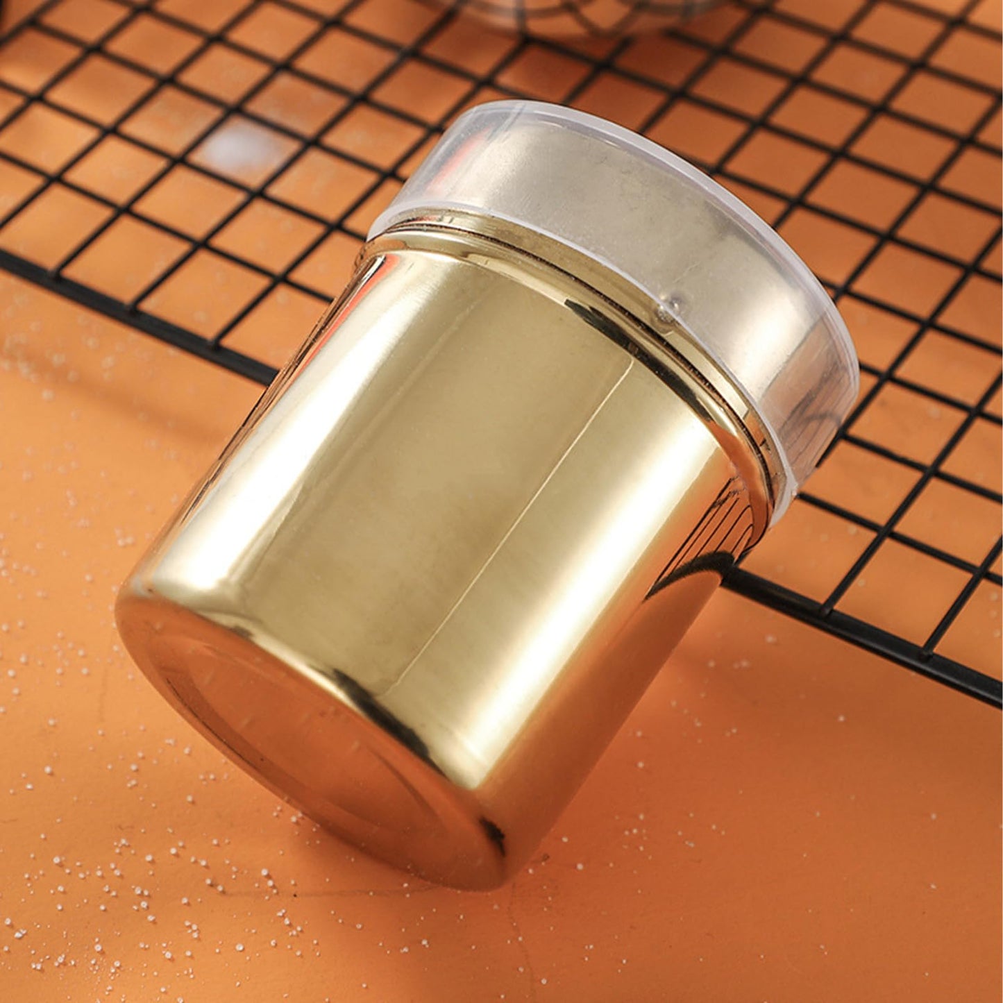 Stainless Steel Powder Shaker, 3.5 x 3inch Fine Mesh Shaker Powder Cans with Lid, Powder Sugar Shaker for Sifter Cocoa/Cinnamon Powder/Coffe/Hold Salt/Pepper (2pcs)