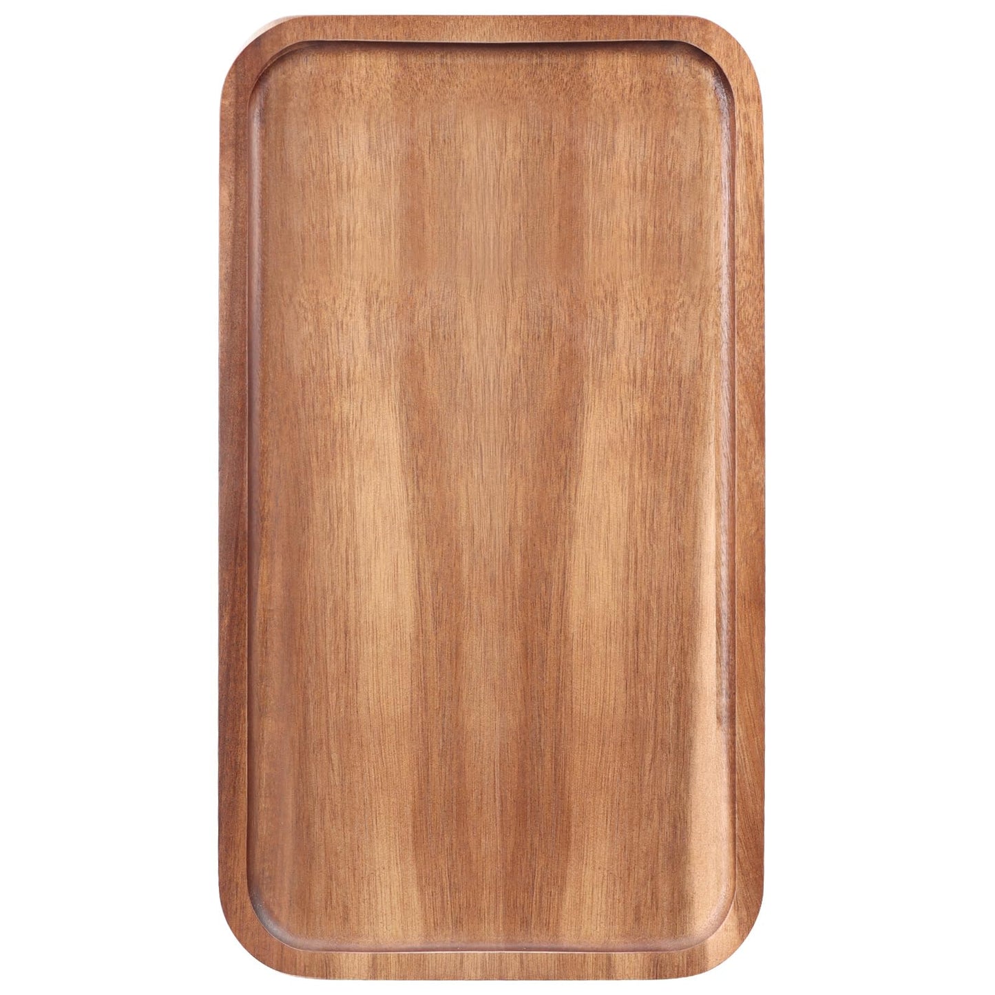 Medium Acacia Wood Serving Trays Long Charcuterie Boards Wood Snack Platter Rectangular Cookie Appetizer Plates Serving Cheese Board Rectangle Kitchen Dinner Platters for Food Dish Cake Dessert Tray