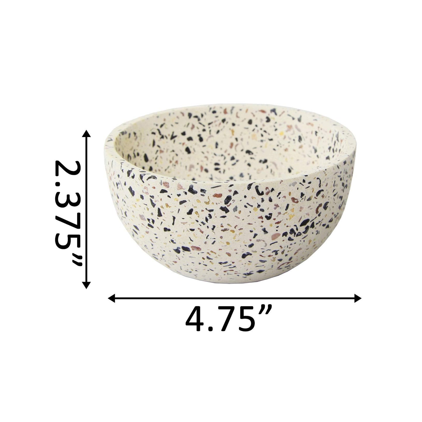 Flora Bunda 4.75 Inch Terrazzo Bowl Concrete Stoneware