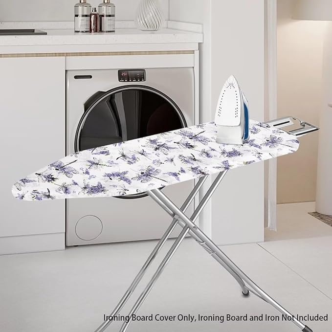 Purple Flowers Bird Ironing Board Cover and Pad Heat Insulation Covers Stain