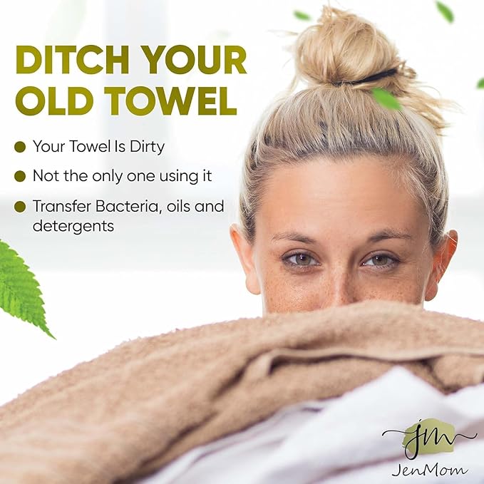 Disposable Face Towels – 100 Count XL 10”x12” Biodegradable Dry Wipes | Ultra