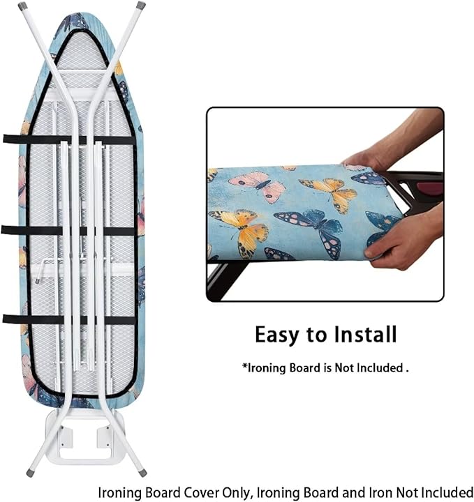 Butterfly Ironing Board Cover Iron Pad Replacement Cover Non-Slip Thick Padding