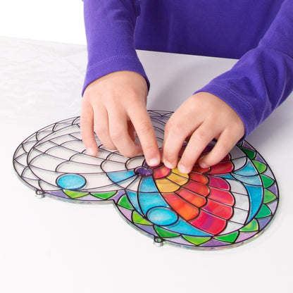 Melissa & Doug Stained Glass Butterfly Kit| Arts and Crafts for Children Age 5+ | Kids Activity Window Art Kit | Mess Free Activity | Gifts for Boys & Girls