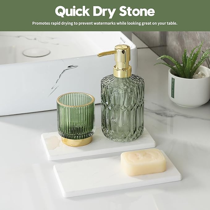 2PCS Diatomite Marble Stone Drying Mat