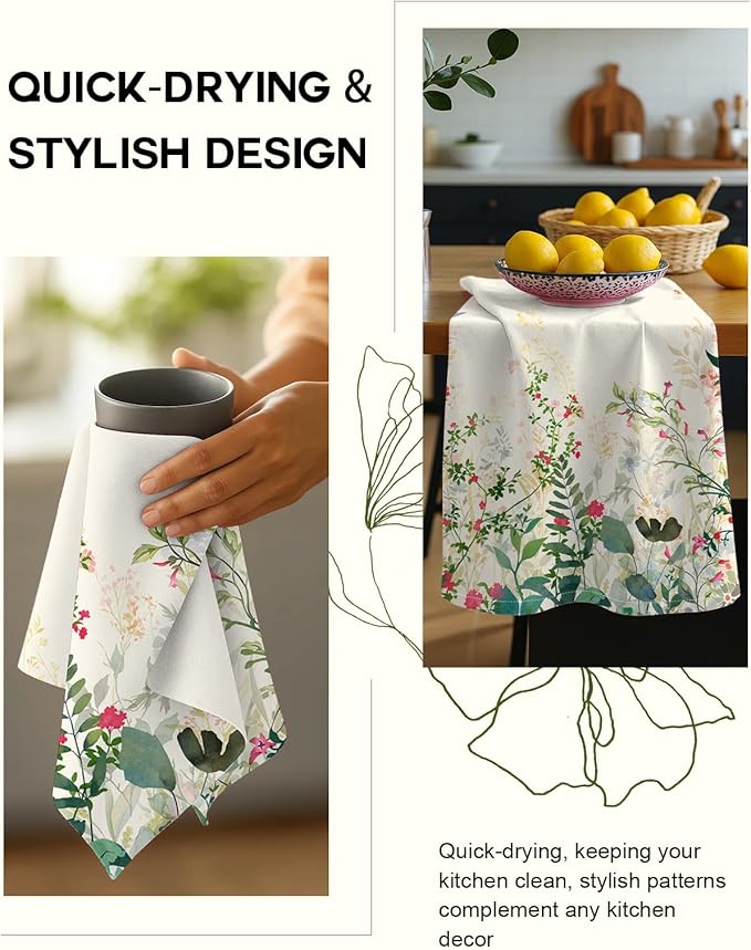 Flour Sack Kitchen Towels Set of 2-18x26 Cotton Dish Towels