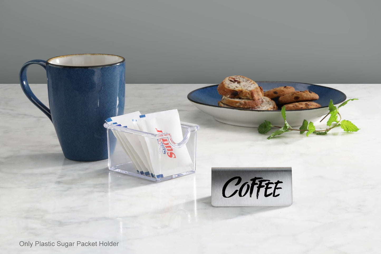 New Star Foodservice Plastic Sugar Packet Holder, Clear, Set of 12
